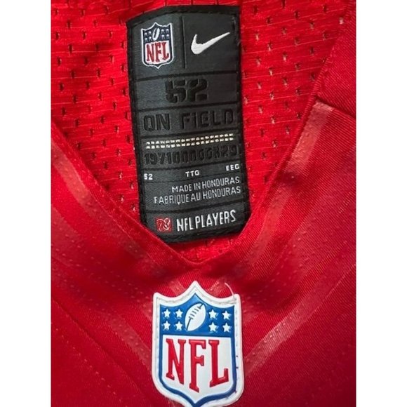 Ahmad Brooks #55 Red Football NFL On Field Nike Jersey Size 52 (XXL) San Francis - Picture 5 of 5